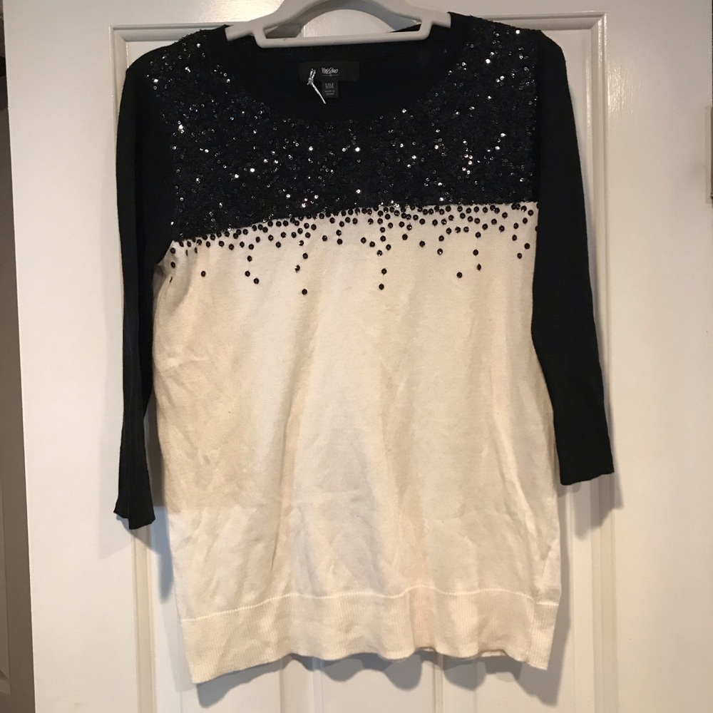 NWT Target color block sequin sweater
